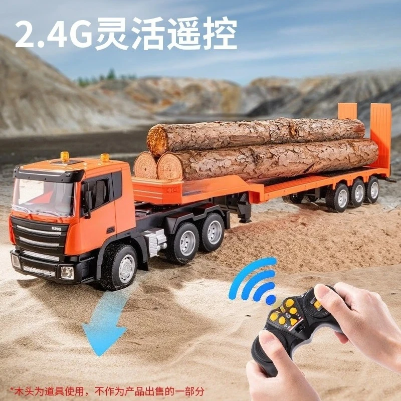 Flatbed Truck, Semi-trailer Tractor, Transporting Engineering Goods, Excavators