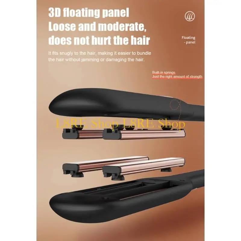 L8RE Mini Electronic Infraredshair Glättchen Einstellbare LCD -Temperatur -Glattung LED -Anzeige Nass Trockengebrauch