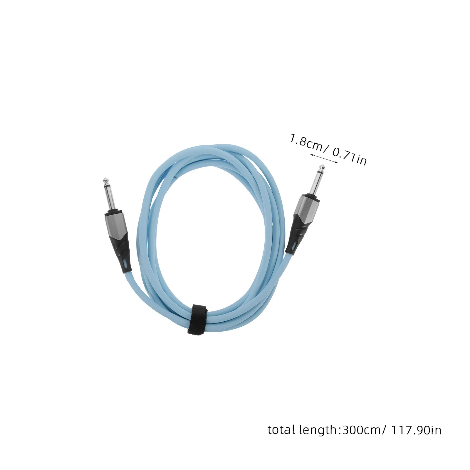 Cavo per strumento per chitarra elettrica da 3 metri Cavo patch per basso per riduzione del rumore in PVC Cavo da 6,5 mm per performance dal vivo