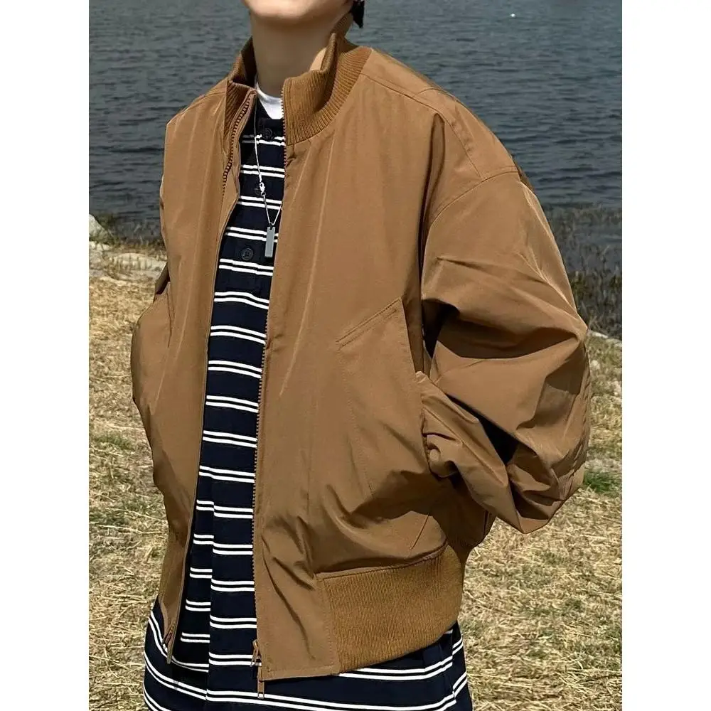 

Мужская спортивная куртка, осенне-зимняя американская бейсбольная одежда, универсальная рабочая одежда, повседневная свободная куртка из полиэстера