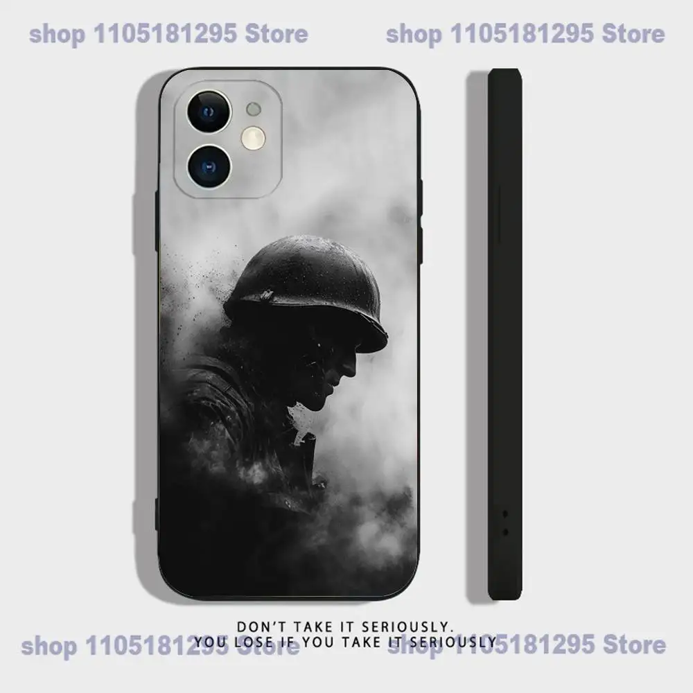 Casing Ponsel Keren Angkatan Darat Khusus F-Forces Untuk iPhone 17,16,15,14,13,12,11,XR,Pro,XS,Max,XR,Plus,Mini Silikon Lembut Hitam Anti Benturan