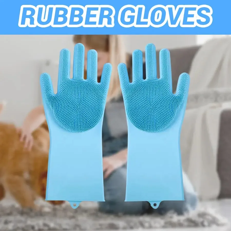 Upgraded Pet Hair Remover Gloves Gentle Deshedding Grooming Gloves for Dogs Cats & Horses Long & Short Hair Pet Grooming Tool - Image 3