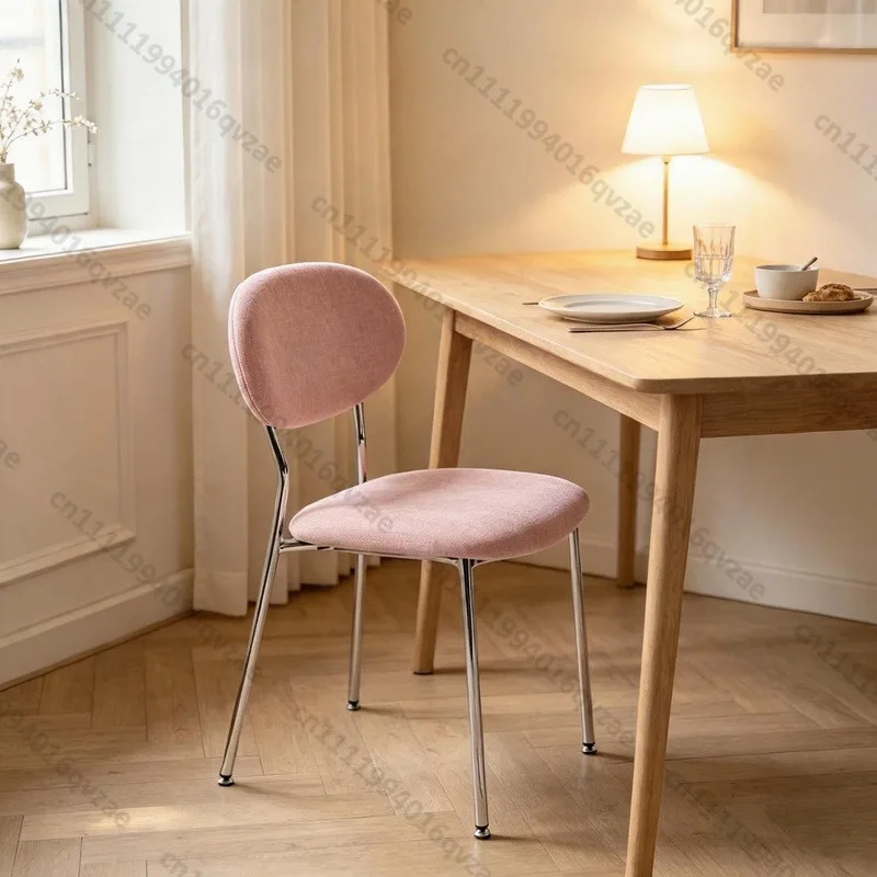 Customizable Modern Dining Chair with Table Arm Backrest Design Steel Frame Restaurant Fabric Furniture