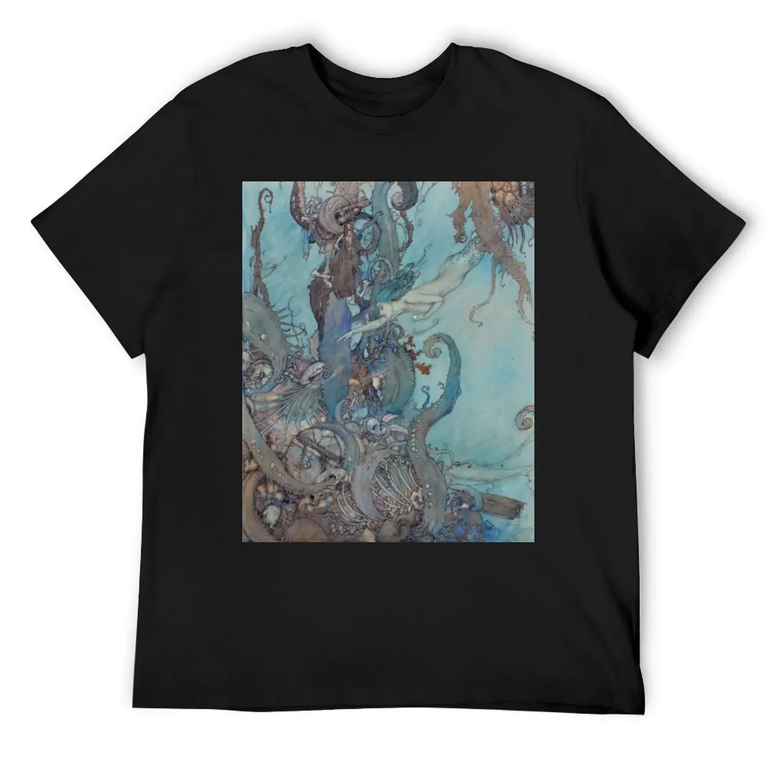 

The Little Mermaid - Edmund Dulac T-Shirt new edition man clothes shirts graphic tee mens white t shirts