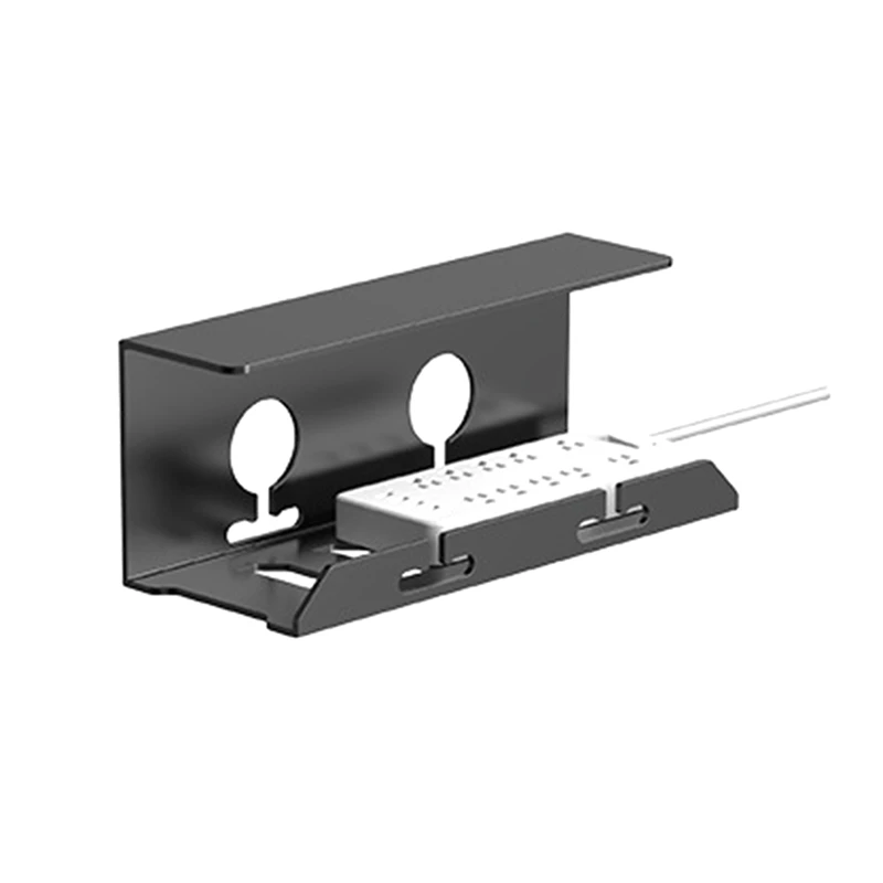 Sotto la scrivania vassoio per cavi in metallo per la gestione dei cavi sotto la scrivania con morsetto supporto per cavo di alimentazione senza foratura robusto e spazioso