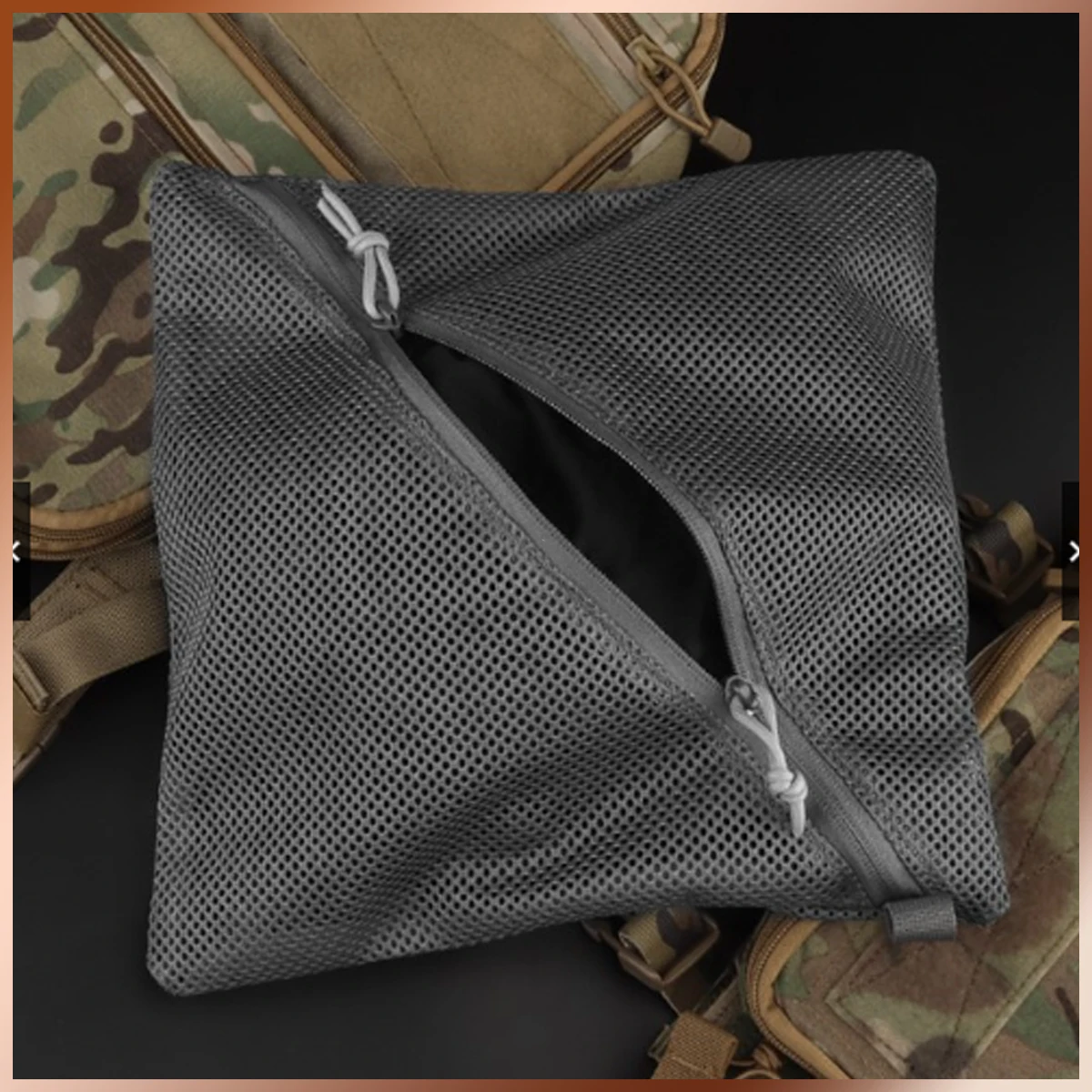 Tactical Utility EDC Mesh Pouch Tools Gear Hunting Backpack rganizer Pocket Modular Admin Pouch Outdoor Camping Travel Hunting