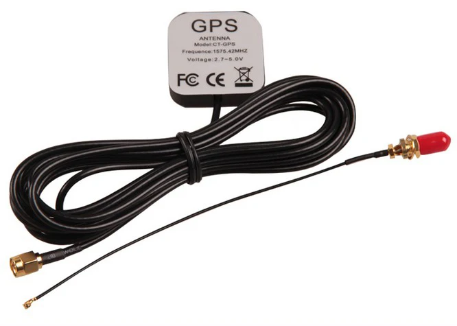 GPS antenna 1575.42MHZ SMA Male Plug GPS Active Antenna Aerial Connector Cable for Car Dash DVD Head Unit Stereos 3m Length