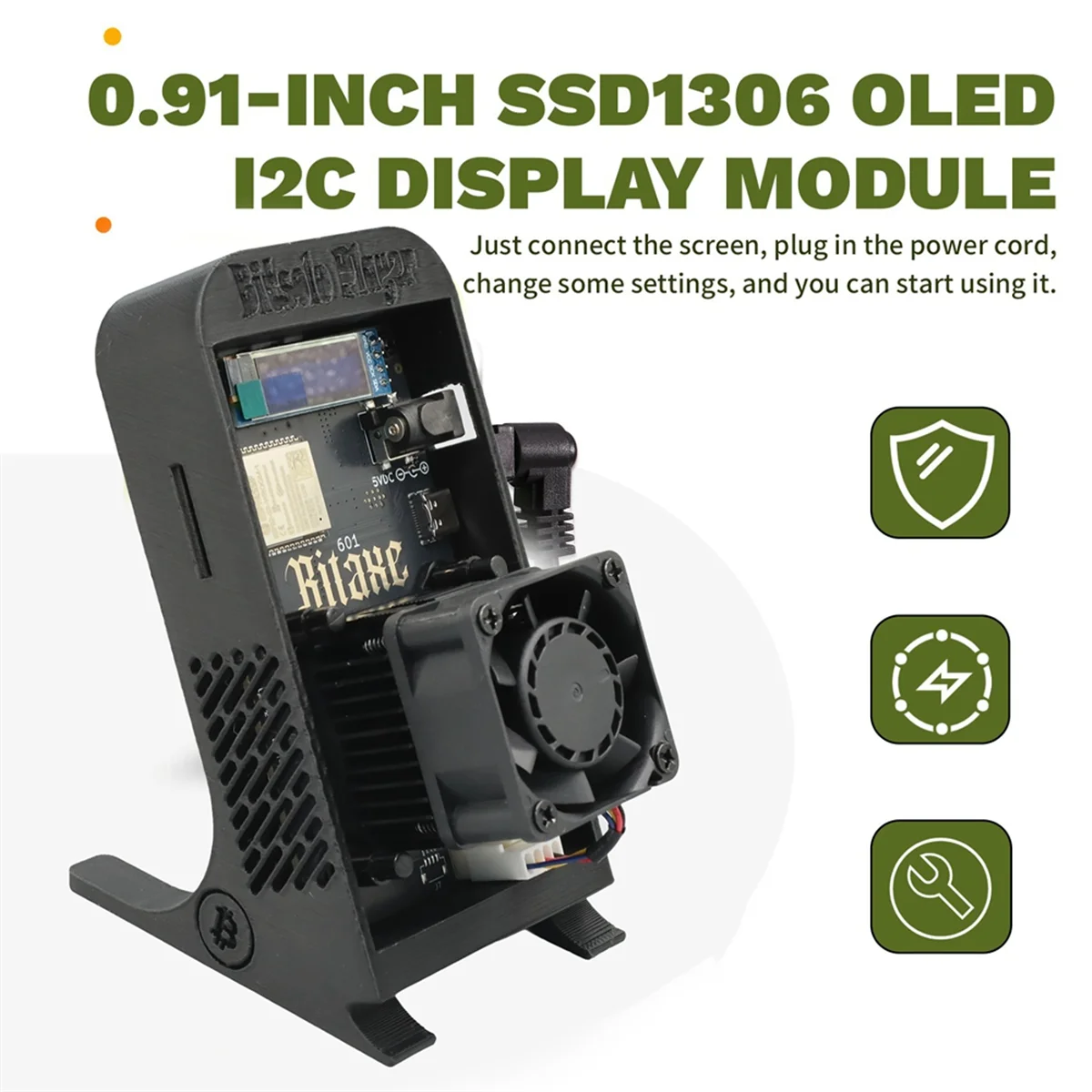 A04V Gamma 601 BTC Solo Miner مع Shell 1.2TH/S 18W BM1370 Asic Chip من Antminer S21 Pro Bitcoin BTC Miner EU Plug