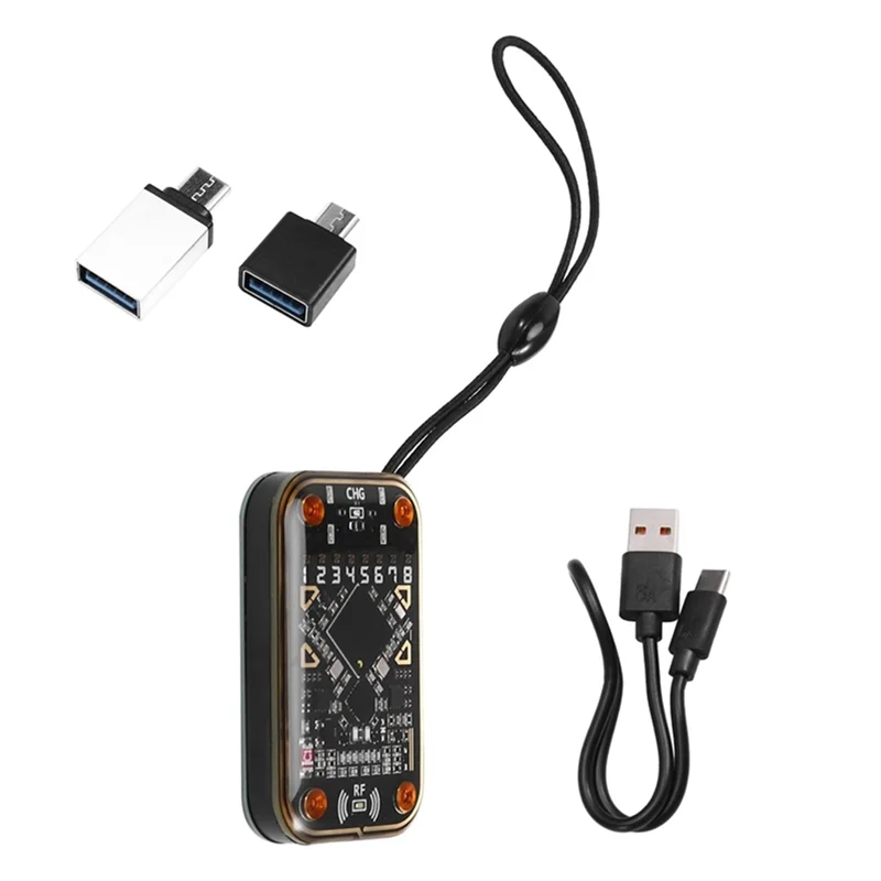 AAAEL-Chameleon Ultra Contactless สมาร์ทการ์ดจําลอง RFID ชิปสมาร์ท Reader + 2XUID/T5577 พวงกุญแจสอดคล้องกับ NFC อ่าน Writer