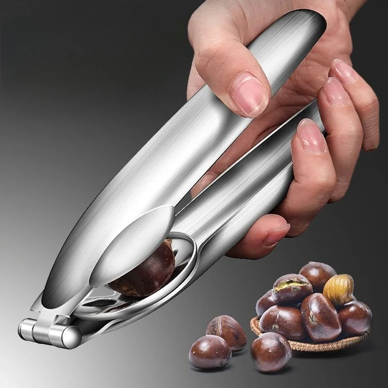 1pc Chestnut Opener Peeling Artifact Raw Chestnut Clip Household Cross Design Shell Remover Quick Easy Nut Peeler Tool