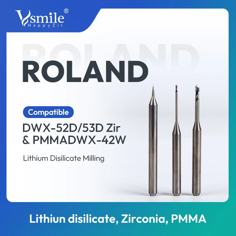 

Roland DWX52D DC Фреза ПММА Керамическая фреза DWX-42W Дисиликатное стеклокерамика Emax Fresa Инструменты для стоматологической лаборатории CADCAM