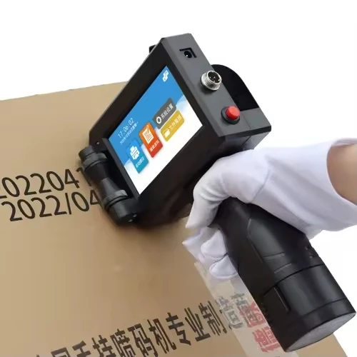 Ha.ndheld Inkjet Printer La.bel Printer 24 La.ngua.ges Ea.sy Opera.te Fa.st Dry Solvent Inks for Pla.stic A.pplica.tions