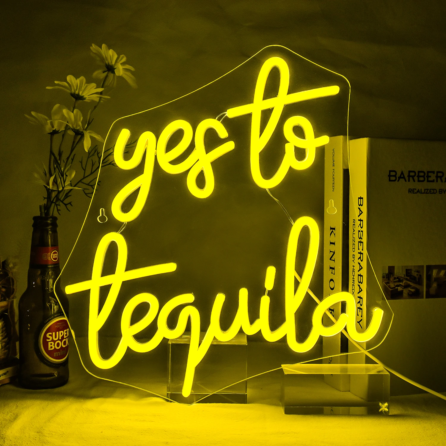 Yes To Tequila Bar Neon Signs Led Light Up Sign Room Decoration For Home Bars Birthday Party Pub Club Wall Decor USB Lamp 5V