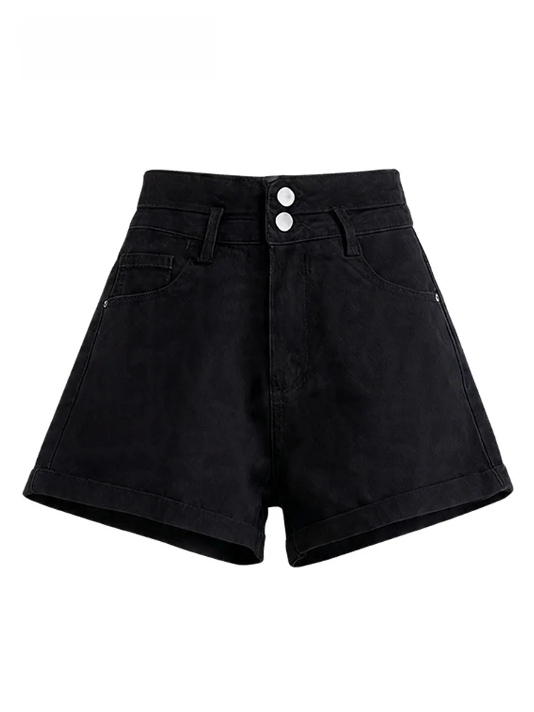 

High Waist Denim Shorts for Women Summer New Style plus Size Casual Loose Pants Vintage Slimming CaraCLUB Big Size Jeans
