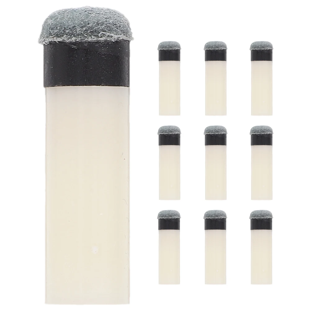 

10 Pcs Billiard Accessories Billiards Gong Silk Head Artificial Cues Tips Replacement Pool