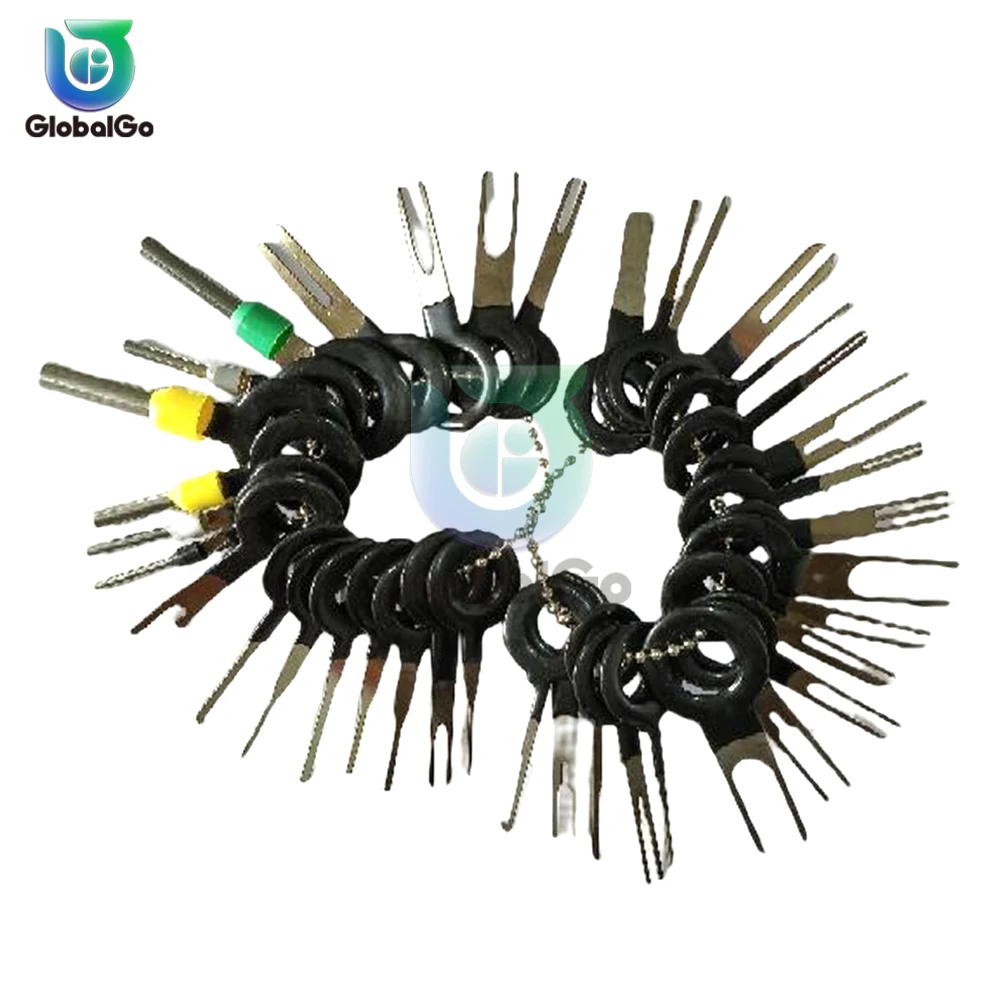11-38 buah penghilang Terminal mobil kabel listrik konektor Crimp Kit ekstraktor Pin Terminal mobil alat perbaikan tangan