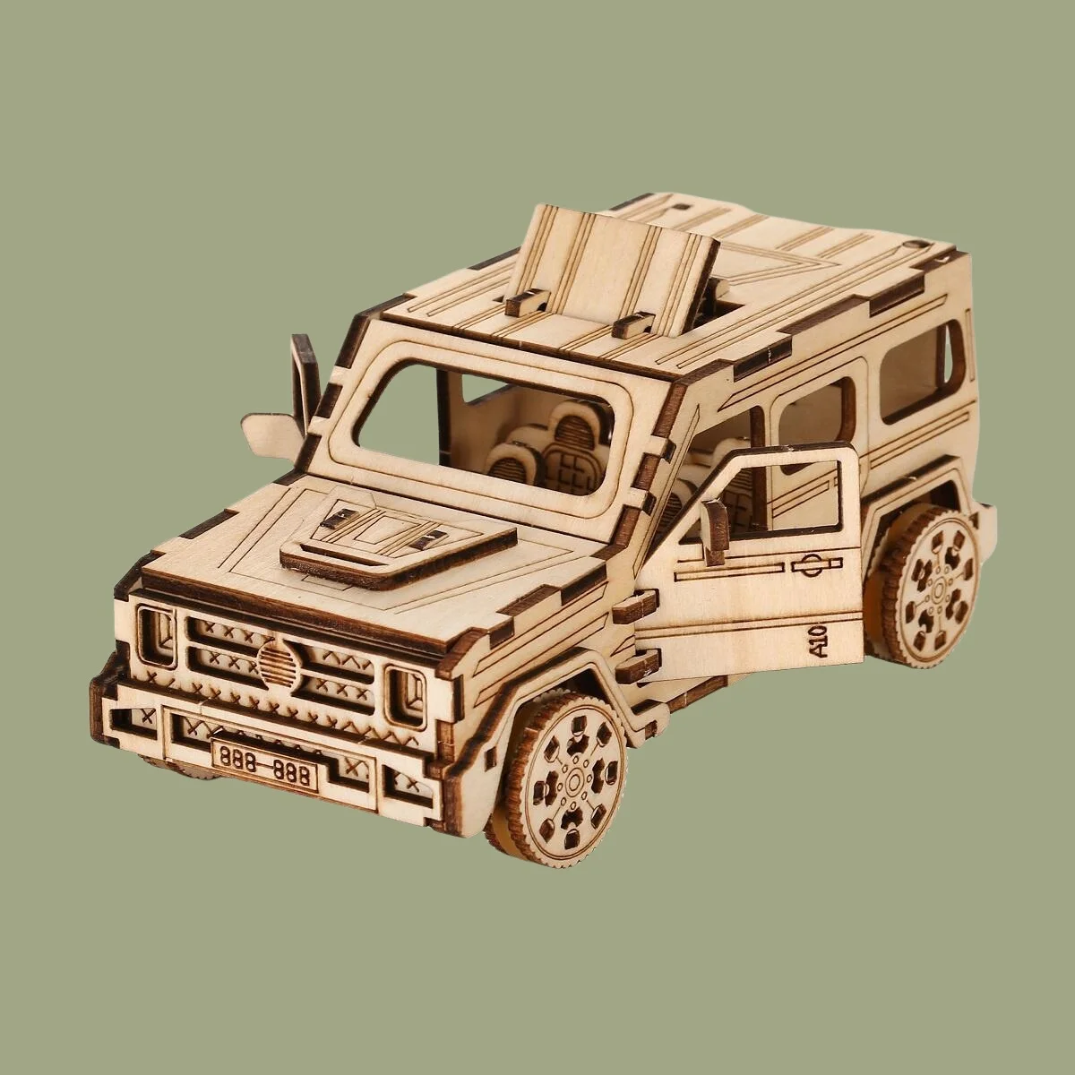 Quebra-cabeça 3d diy brinquedo de madeira modelo de montagem de veículo off-road adulto aniversário dia das bruxas presente de natal