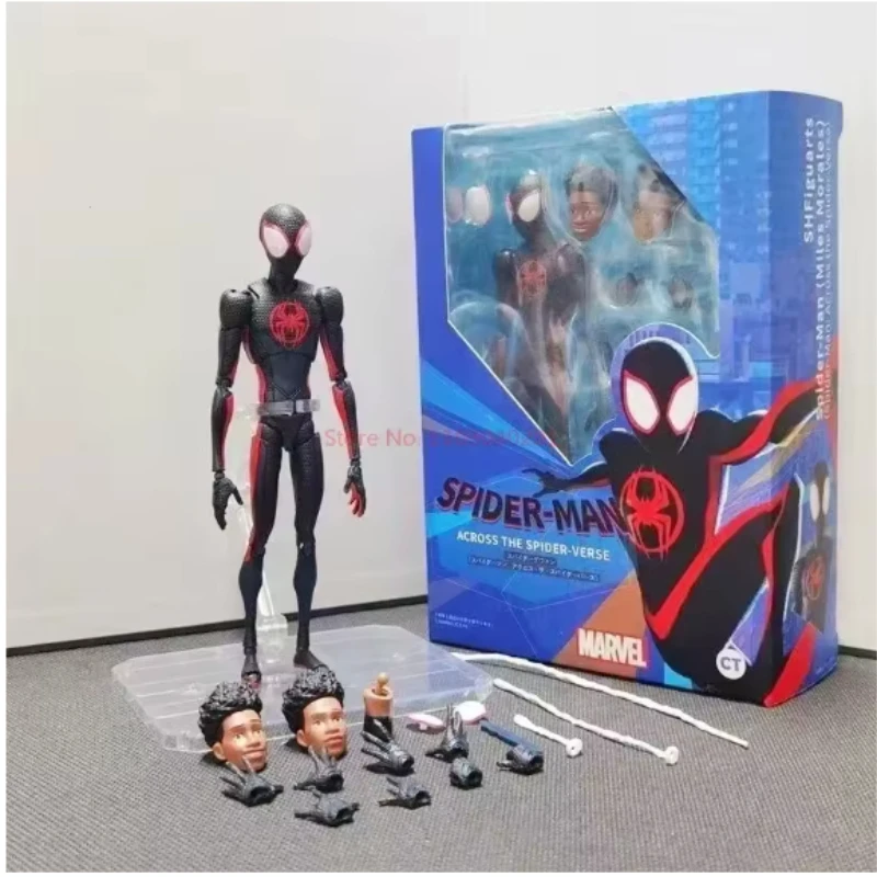 

15cm Shf Anime Spider-man Figuarts Miles Morales Action Figures Figurine Spiderman Figures Pvc Model Doll Toys Gift