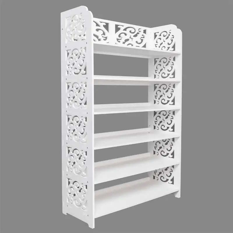

Wood-plastic Composite Board - 6-tier Carved Shoe Rack - Model B