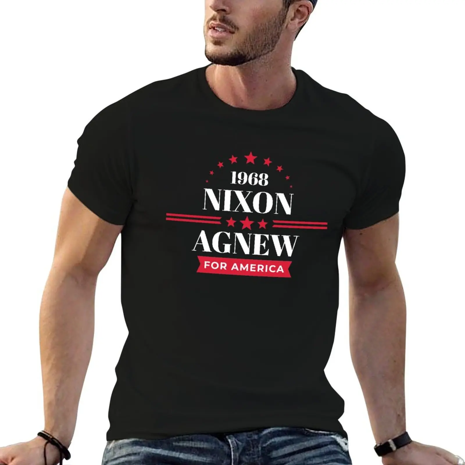 Camiseta de Richard Nixon, camiseta de la campaña Nixon Agnew de 1968, camiseta para hombre, camiseta gráfica para hombre