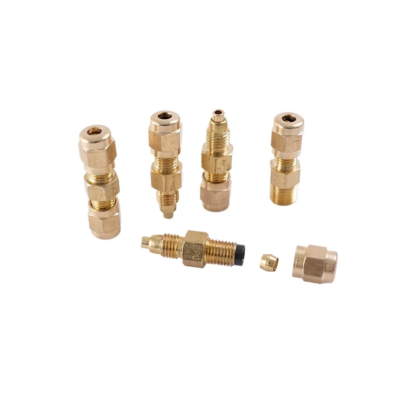 M8x1 Brass DPC Resistance-Type Lubrication Metering Valve, Precision Flow Control One-Way Oil Distributor Fitting Elbow