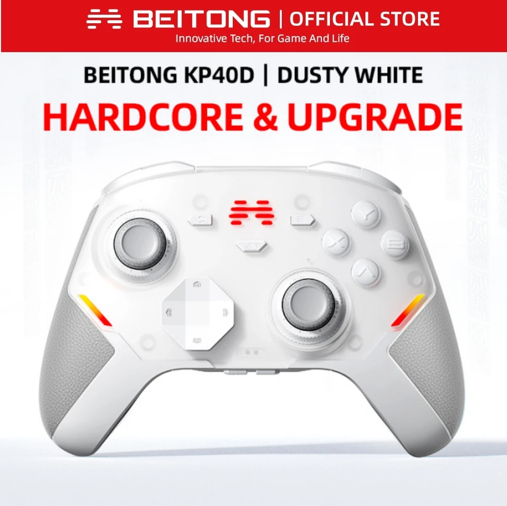 BEITONG KP40D Elite Gaming Controller Hall/Micro Vibration Trigger Gamepad Force Adjustable TMR Joystick