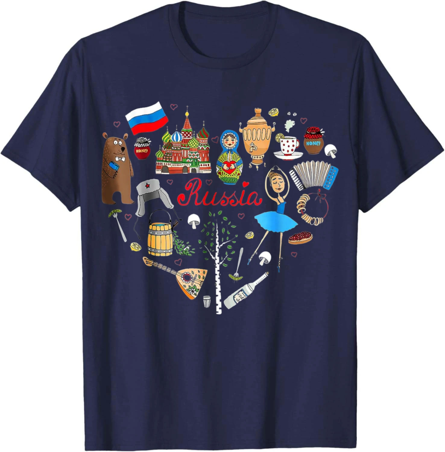 I Love Russia Jersey Russian Symbols T-Shirt Cotton Summer Casual T Shirt Short Sleeve Tee Vintage Clothes Tops Camiseta