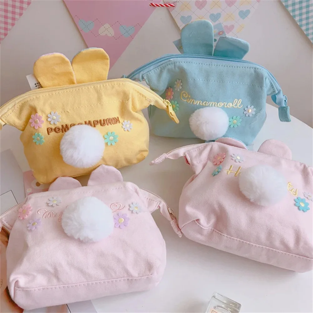 

Sanrio Popular Cartoon Makeup Bag Girl Student Portable Washing Tidying Storage Bag My Melody Kawaii Anime Toiletries Bag