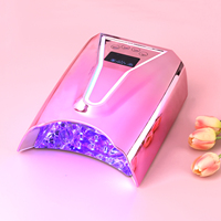 Gradient Color Light Up Led UV Nail Lamp 45 Pcs Beads Rechargeable 128W Nail Dryer UV Light for Gel Nails