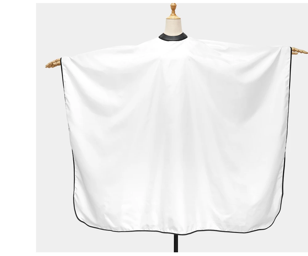 Silikon Ausschnitt Haarschnitt Tuch Versteckte Schnalle Wasserdicht Barber Schwarz Cape Friseur Mantel Frisur Kleid Barbershop Liefert – Detail 12
