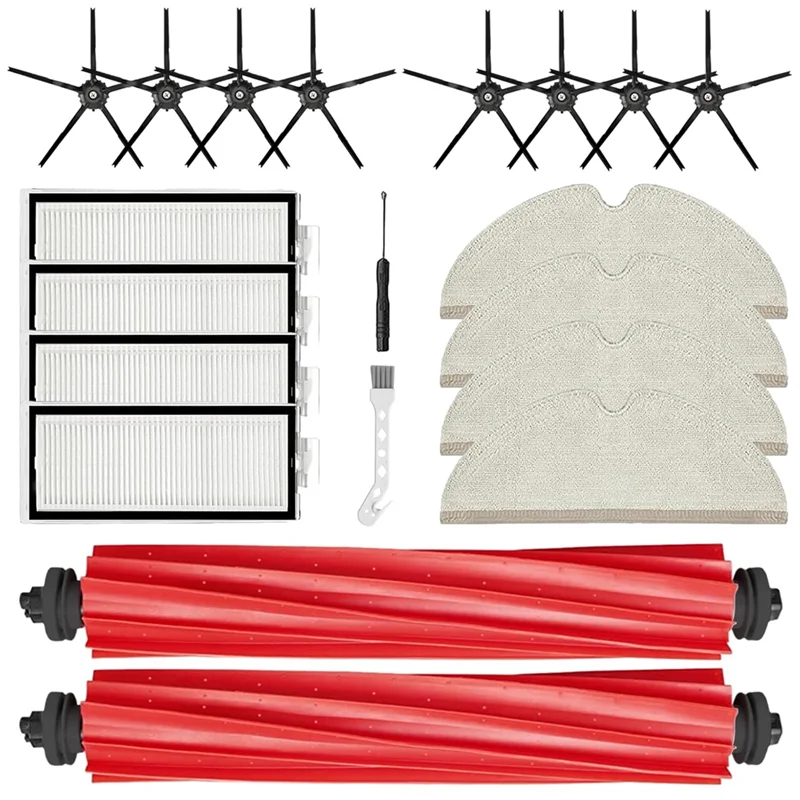ABUS-pièces de rechange pour Roborock Q7, Kit d'accessoires pour Roborock Q7 / Q7 +/Q7 Max/Q7 Max + brosses à rouleaux pour aspirateur