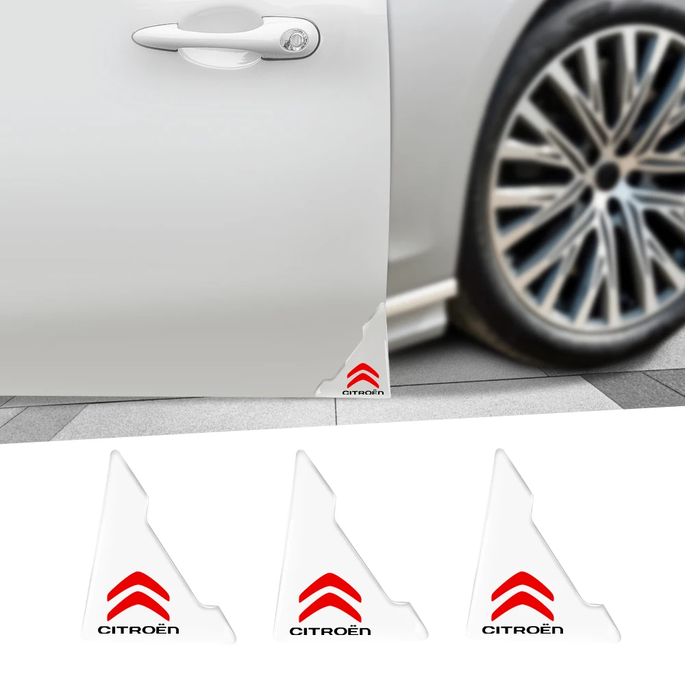 2/4pcs Transparent Car Door Corner Silicone Anti-collision Protector Cover Auto Accessories For Citroen C1 C2 C3 C4 C4L C5 C6 C7