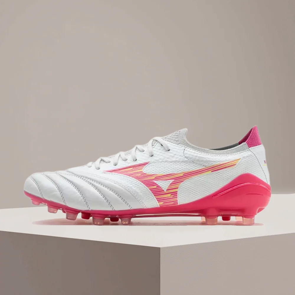 Футбольные бутсы Mizuno Morelia Neo 4 унисекс, белые, с короткими резиновыми шипами, нескользящие, комфортные и прочные, для тренировок, модель P1GA264364