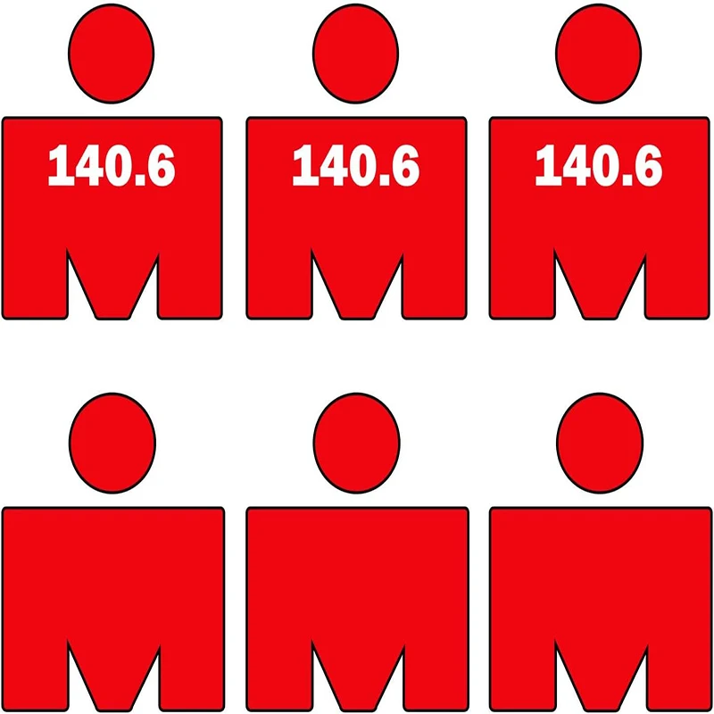 

Red Triathlon Stickers 3.5 * 4.5 inch Triathlon Swimming Bike Running Stickers Car Window Vinyl Marathon Stickers Stickers 6pcs
