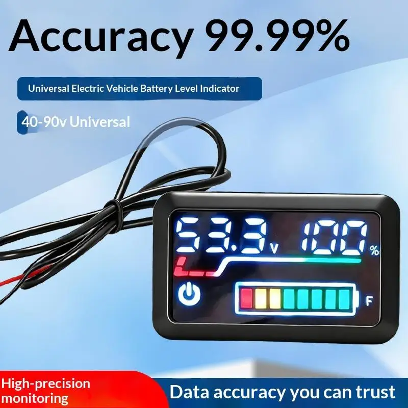 Precision Voltage Meter Digital Battery Level Indicator 48V-72V: 1PC Power Display Electric Scooter E-Bike - view 5