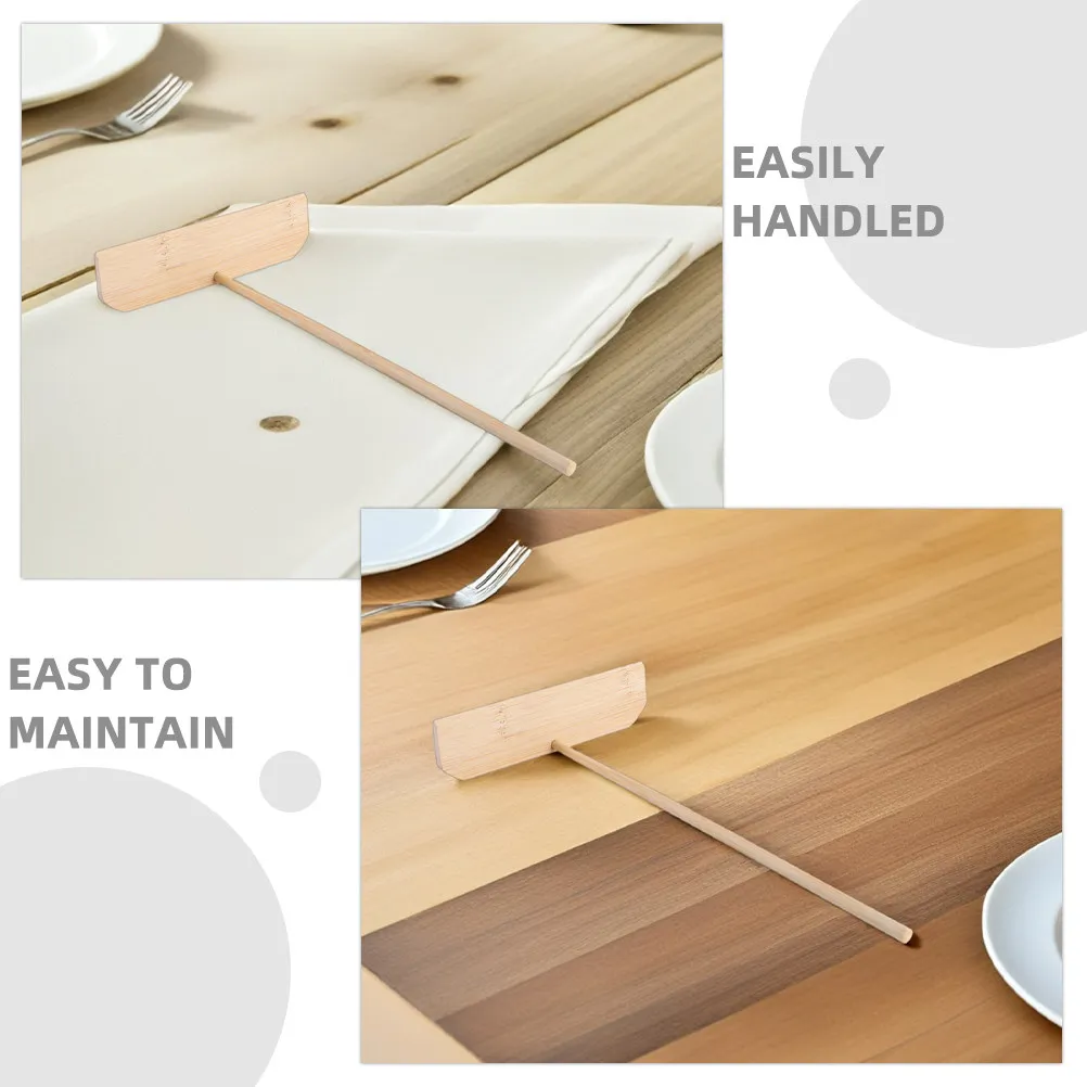 2Pcs Bamboo Crepe Spreader T-Shaped Pancake Batter Spreading Tool Ergonomic Wood Cooking Utensil for Crepes Pancakes