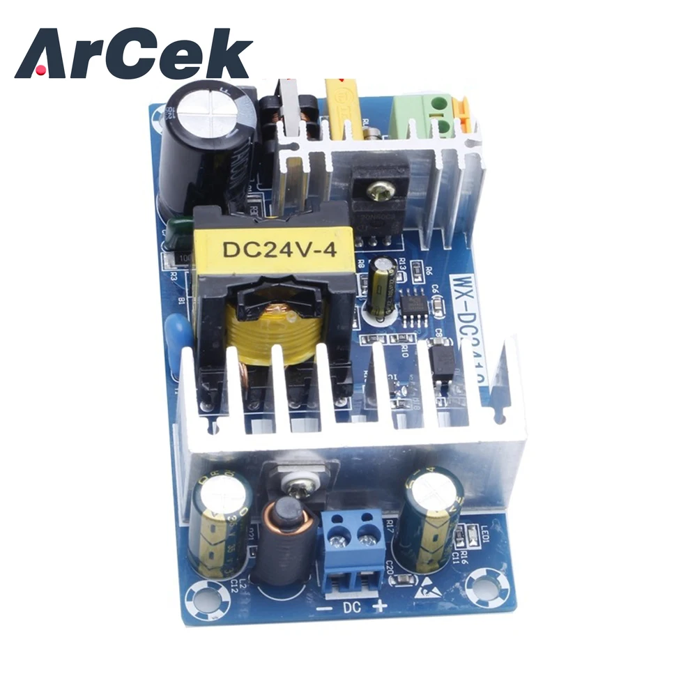 Power Supply Module AC 110v 220v to DC 24V 6A AC-DC Switching Power Supply Board 6A-8A 50HZ/60HZ 100W AC85-265V to DC24V DC12V