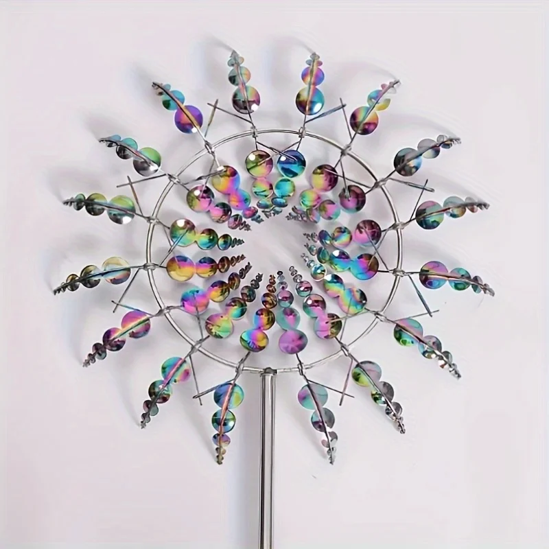 

Creative 360-degree Rotating Windmill Insert Decoration, Garden Lawn Metal Windmill, Garden Gardening Iron Windmill