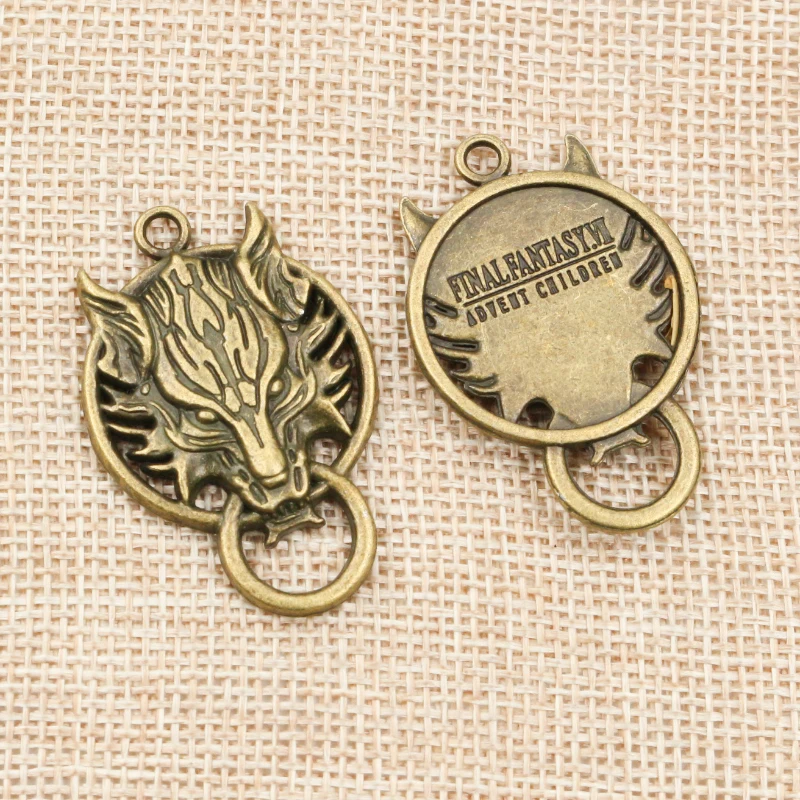 3pcs 40x26mm Antique Bronze Plated Lion Head Handmade Charms Pendant:DIY for bracelet necklace