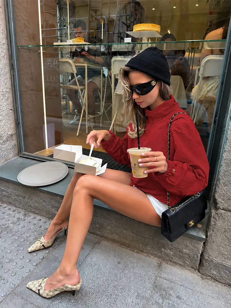 HH Vacation Holiday Getaway Rust Red Coat Women Spring Autumn Comfy TripCasual Chic Stylish Cozy Lightweight Casual Jacket