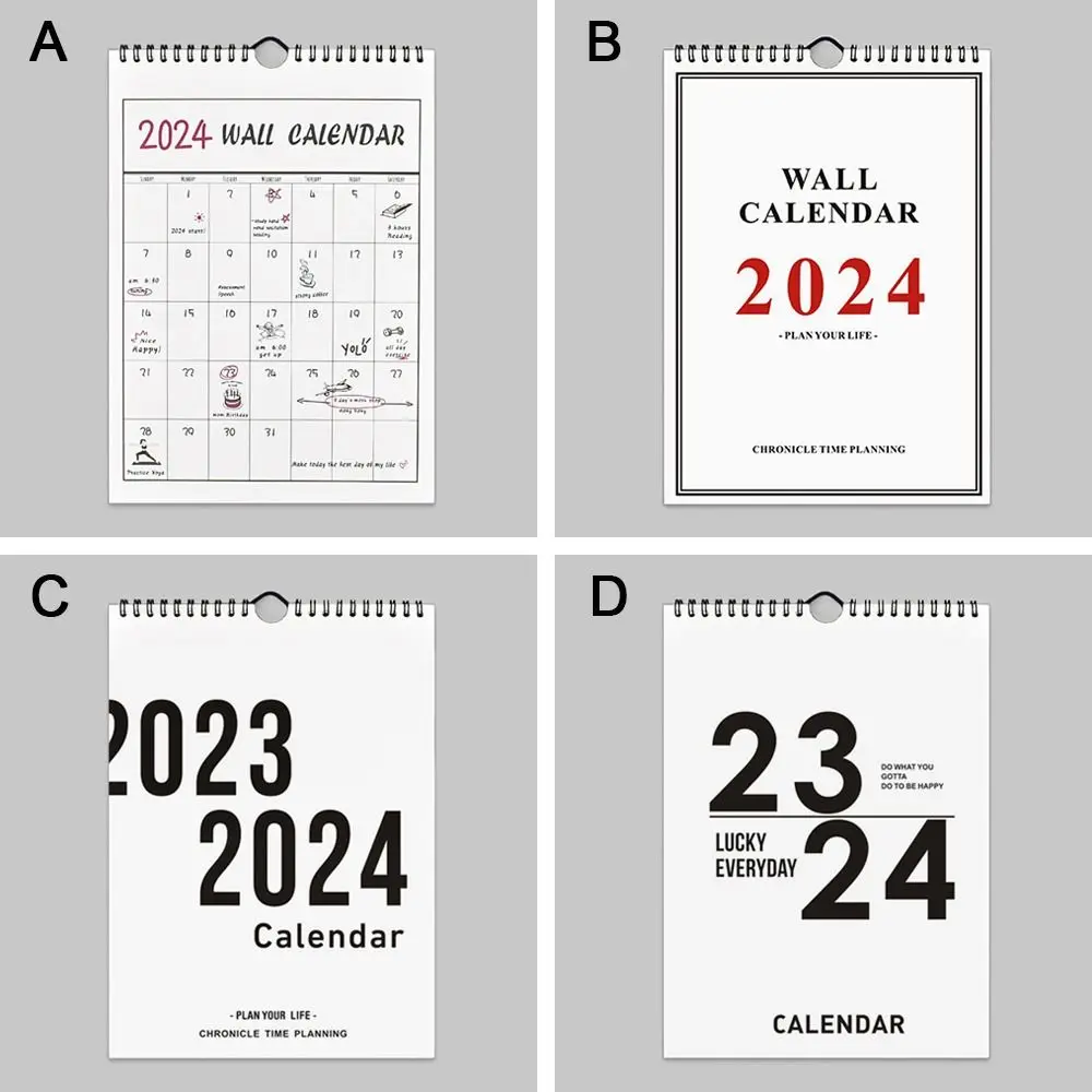 NEW 2024 Simple Wall Calendar Home Office Hanging Wall Calendar Weekly Monthly Planner Agenda Organizer Schedule Reminder