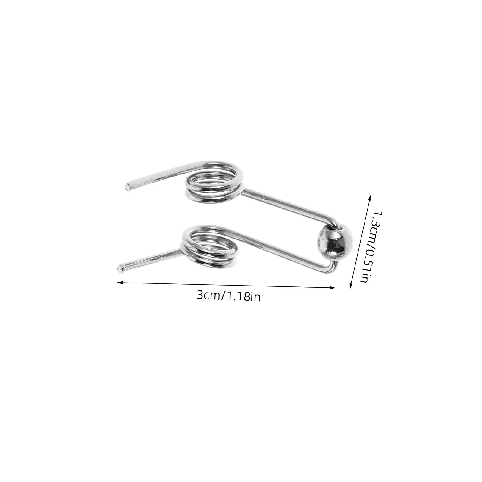 6 قطعة نوابض التواء البديلة ل مكواة تجعيد 30 مللي متر نوابض معدنية مزدوجة لأدوات تصفيف الشعر سهلة التركيب بنفسك فضي