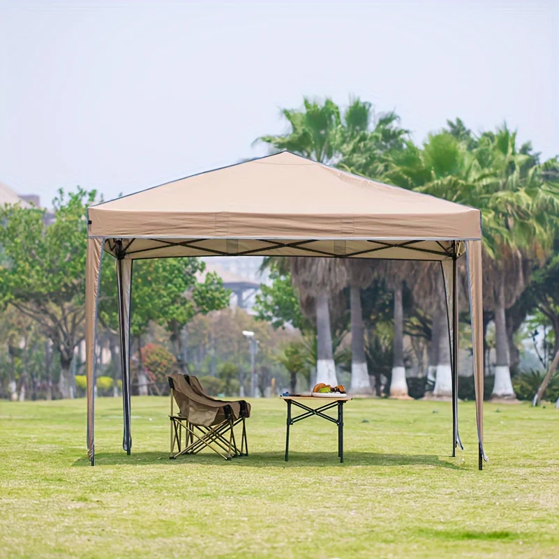 10x10 feet (khaki color) Convenient to carry Outdoor pop-up canopy Gazebo Tent beach camping instant canopy
