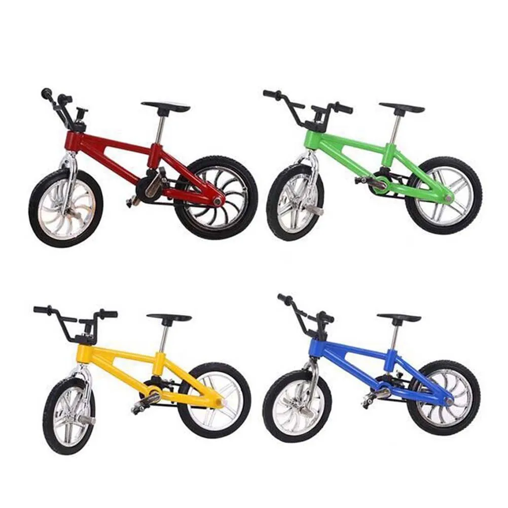 4Pcs 1:18 Scale Alloy Realistic Mountain Bike Mini Finger Bicycle Gift Collection Decoration for Kids Finger Bike