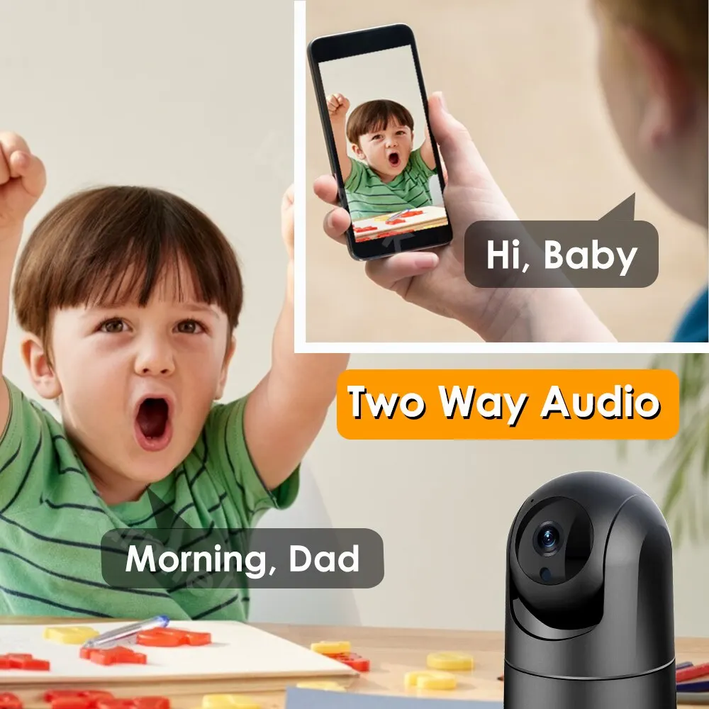 4MP IP Camera 5G WiFi 2K Baby Monitor 1080P Mini Indoor CCTV Security Camera Auto Tracking Audio Video Surveillance Camera Alexa