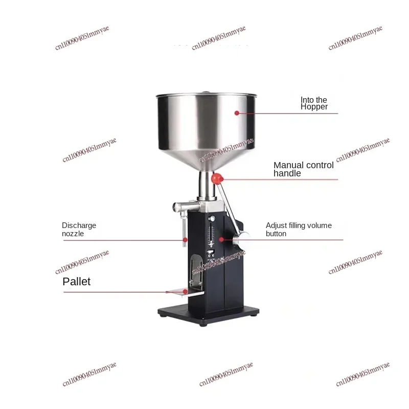 Manual Liquid Filling Machine 5-50ml/10-100ml Adjustable Bottle Filler for Sauce Honey Juice Beverage Water - 10L Capacity