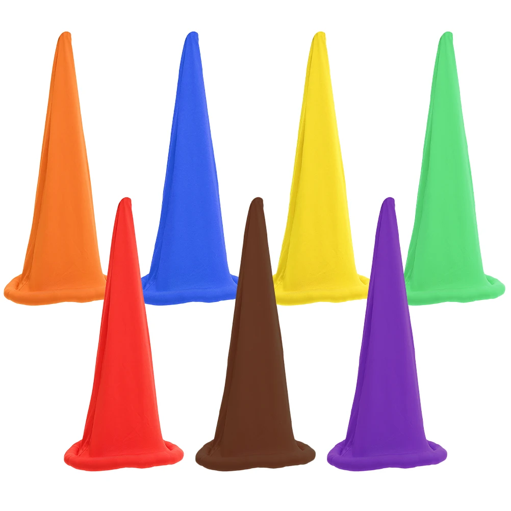 

JOINPAYA 7pcs Christmas Gnome Hats Colorful Dwarf Costume for Holiday Party Halloween Fancy Dress