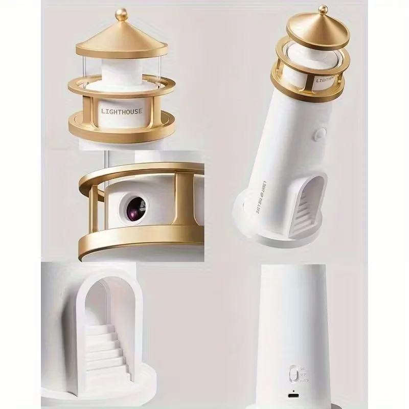 أضواء القمر الإسقاط مصباح الليل المنارة المحيطة عطلة أضواء LED مع جهاز التحكم عن بعد سطح المكتب إضاءة زينة هدية عيد الميلاد