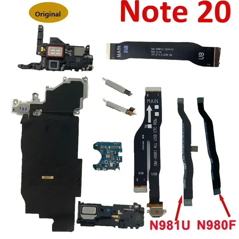 

WIFI Signal Antenna Charging Board 5G NFC Connector LCD Main Cable For Samsung Galaxy Note 20 N980F N981U N981B
