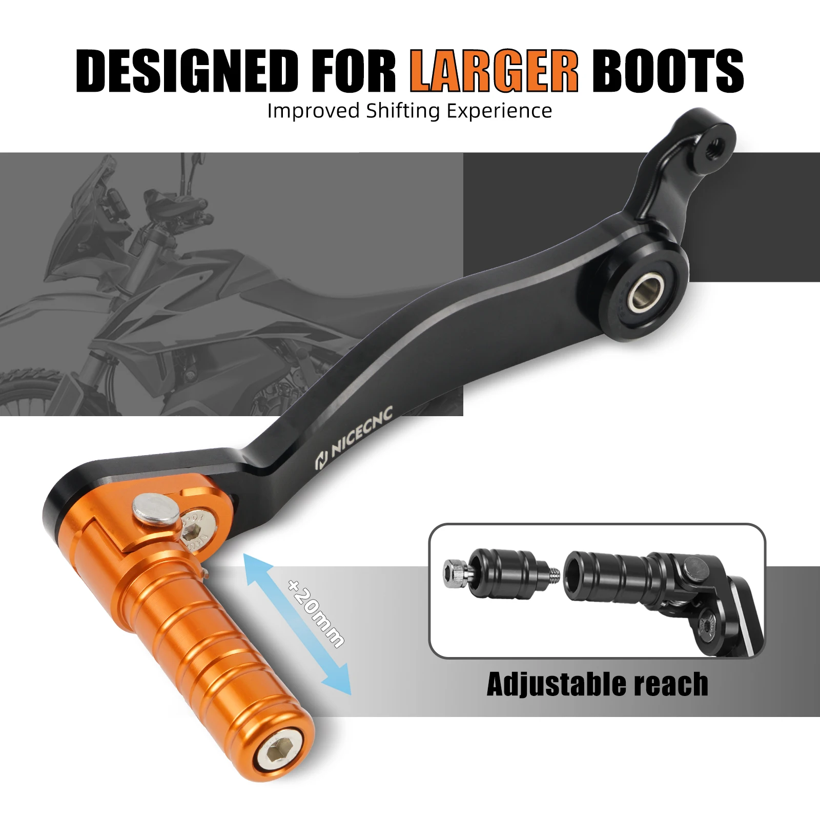 Für KTM 790 890 Adventure /R 2021-2025 NICECNC Einstellbares Hinteres Bremspedal Schalthebel Fußrasten Für Husqvarna 901 – Detail 17